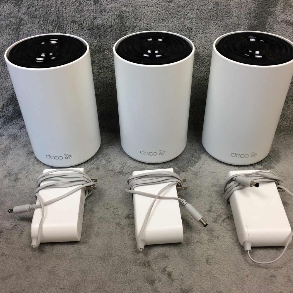 TP-LINK Deco XE75 AXE5400 Wi-Fi 6E Router Mesh System White 3-Pack Working
